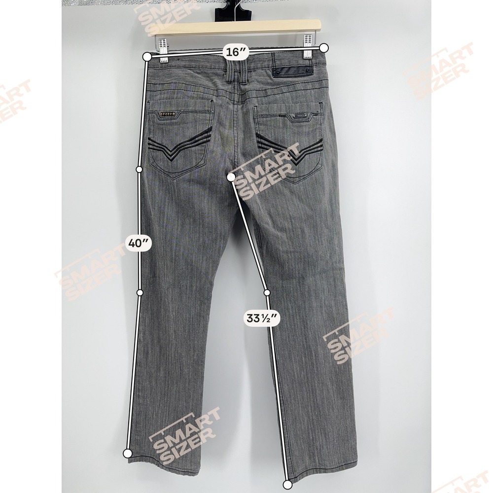 G By Guess Jeans Mens 32 Gray Calm Low Straight Studded Pockets Stretch Denim - Picture 6 of 8